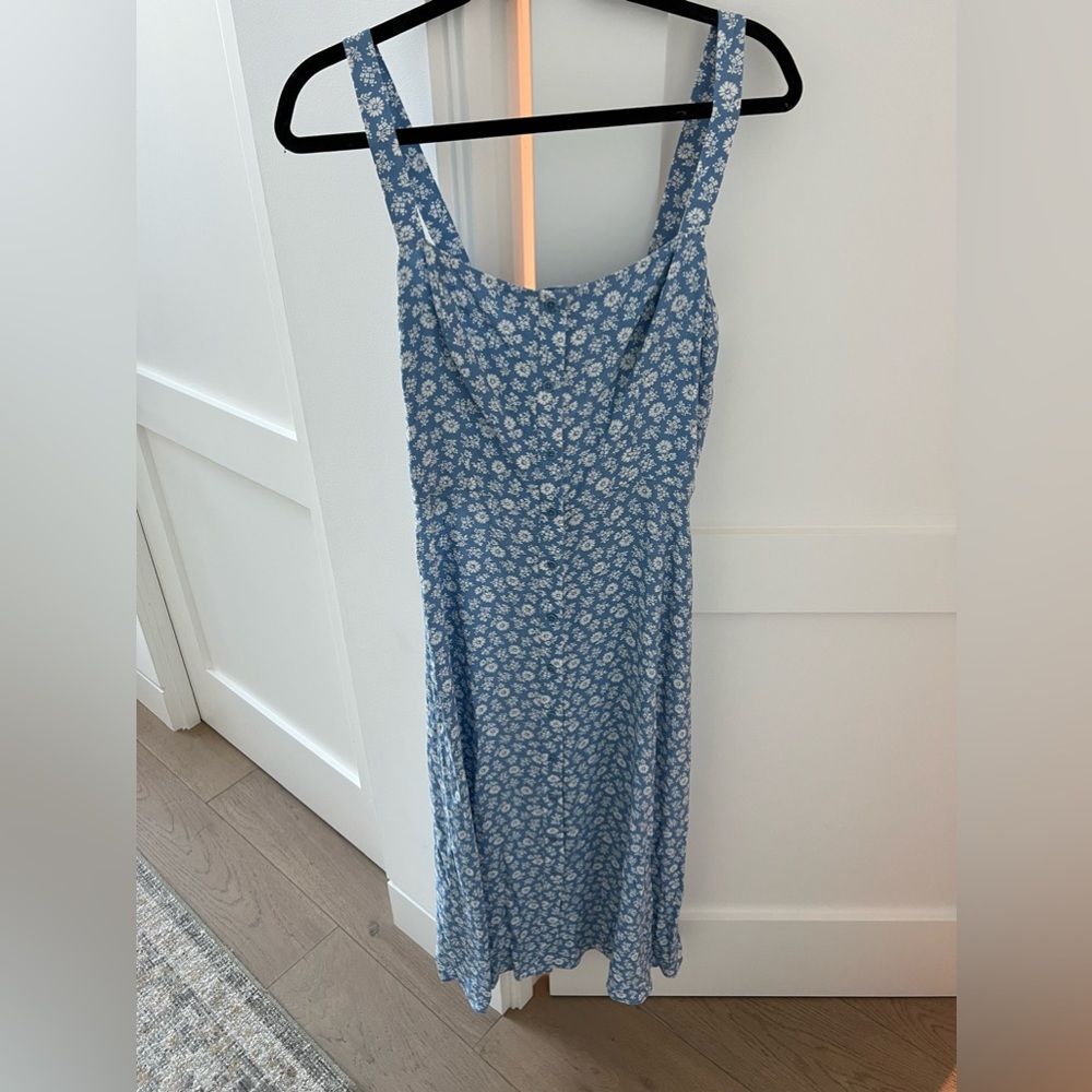 Reformation Blue Floral Midi Dress Size 6